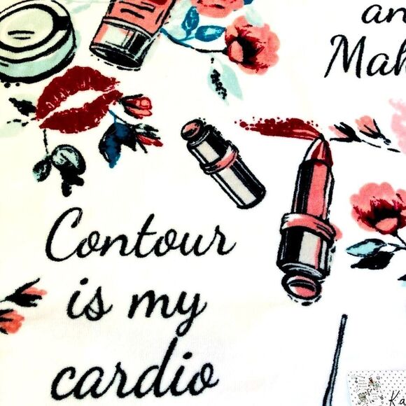 Makeup Cosmetics Beauty Print Inspirational Quotes Bath Towels Set - Picture 2 of 3